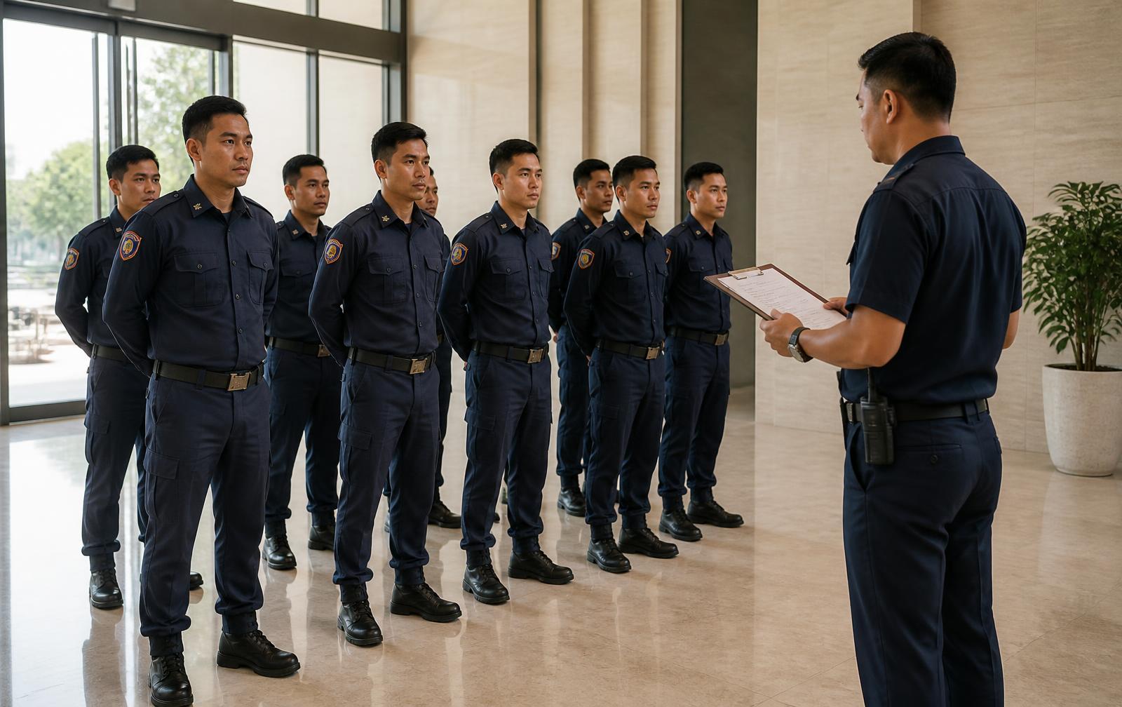 GSS officers during an operational briefing in Phnom Penh